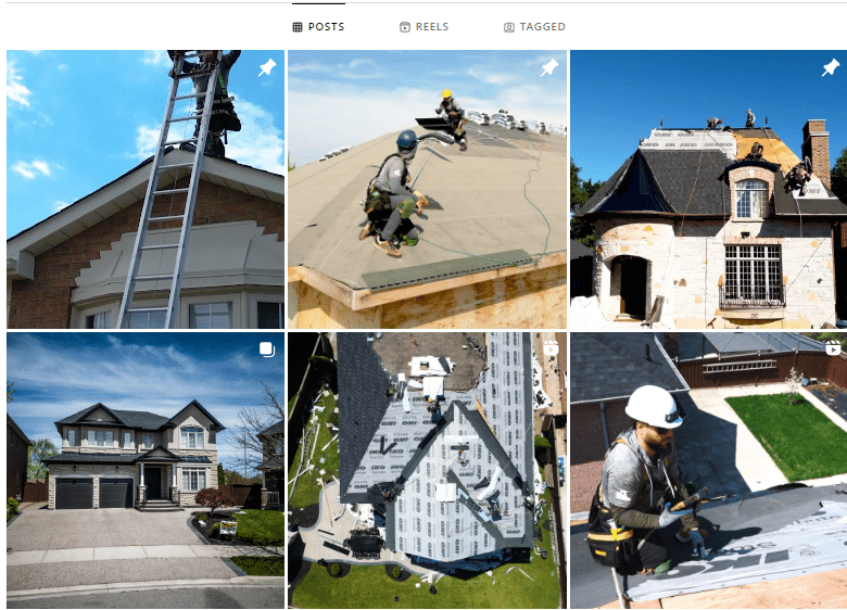 roofing social media example