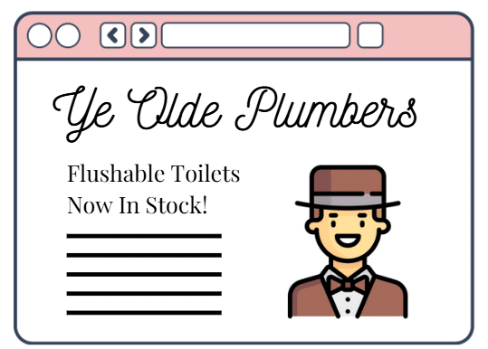 a satirical old website for plumbers
